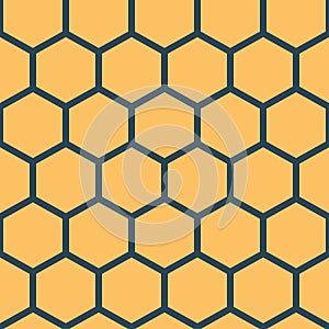 Simple vector illustration with ability to change. Pattern with bee honeycombs