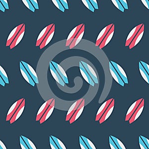 Simple vector illustration with ability to change. Pattern with surfboard