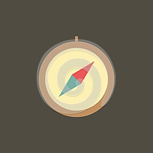 Simple vector illustration with ability to change. Silhouette icon compass