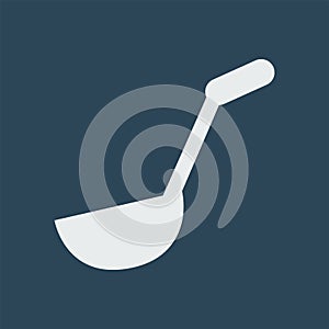 Simple vector illustration with ability to change. Silhouette icon ladle