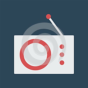Simple vector illustration with ability to change. Silhouette icon radio