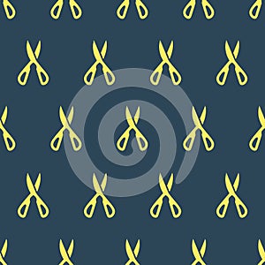 Simple vector illustration with ability to change. Vector pattern with scissors
