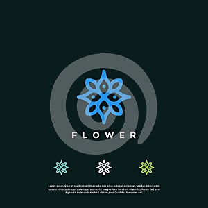 Simple vector illustration of a mandala using a flower