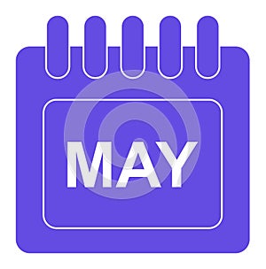 Vector may on monthly calendar icon