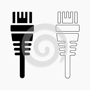 Simple Vector Illustration of a Network Cable Connector