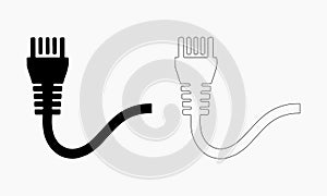 Simple Vector Illustration of a Network Cable Connector