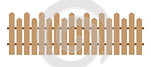 Simple vector illustration of picket fence