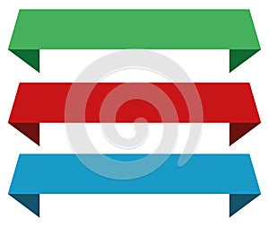 Simple vector label banner on white background