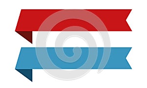 Simple vector label banner on white background