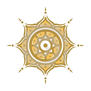 Simple vector of a mandala using a flower theme