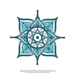Simple vector of a mandala using a flower theme