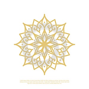 Simple vector of a mandala using a flower theme