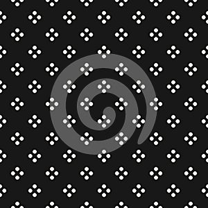 Simple vector minimal seamless pattern. Monochrome polka dot geometric texture