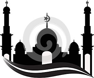 Simple Vector of Mosque Building