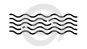 Simple Wavy Lines Pattern, Minimalist Fluid Design, vector design Generative AI