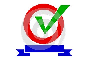 Simple Vector, Sign, Checked, Isolated on White