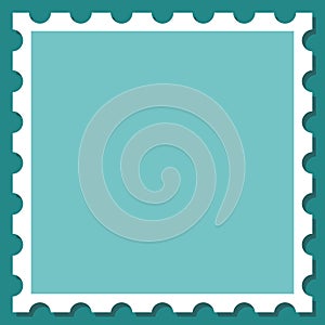 Simple vector square background in postage stamp shape