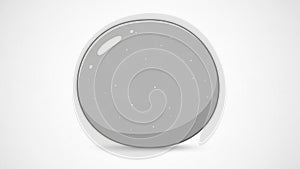 Background is a plain white emphasizing the sphere s minimalist