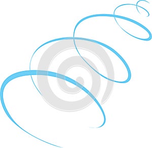Simple Vector Twirl Design Element Isolated on White Background