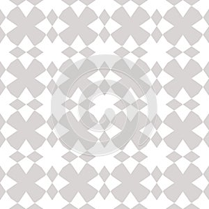 Simple vector white and gray floral ornament. Design for decor, paper, fabric