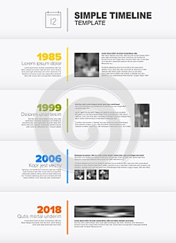 Simple vertical timeline template