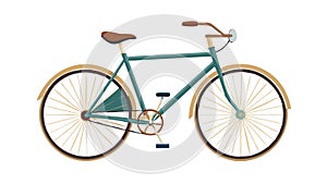 Simple Vintage Bicycle Flat Vector Illustration for Recreation, vector design Generative AI