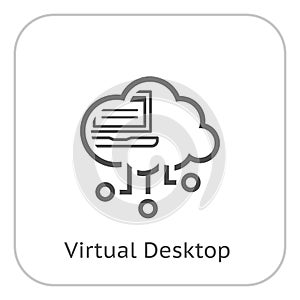 Simple Virtual Desktop Vector Icon