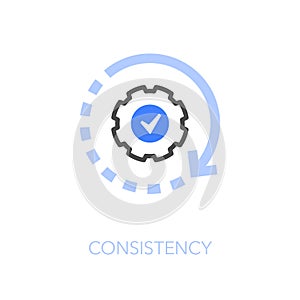 Simple visualised consistency icon symbol