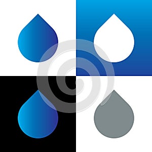 Simple water drop icon design, droplet vector illustration
