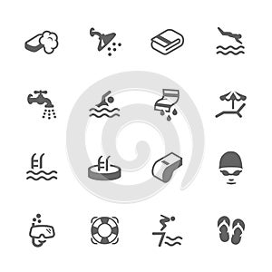 Simple Water Pool Icons