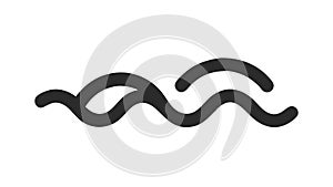 Simple Waves Water Flow, vector design Generative AI