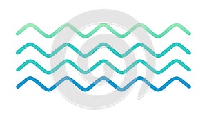 Simple Wavy Lines. Abstract Pattern Vector Illustration, vector design Generative AI