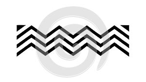 Simple Wavy Zigzag Line Pattern, Abstract Dynamic Texture Element, vector design Generative AI