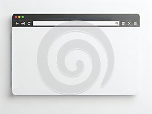 A simple web browser window on a white background