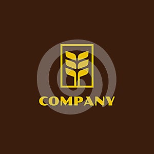 Simple wheat logo.