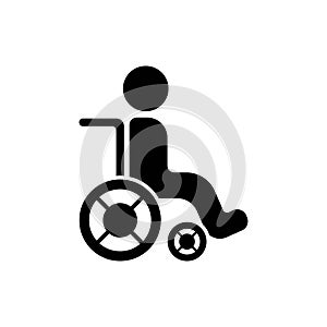 Simple wheelchair symbol icon,illustration design template