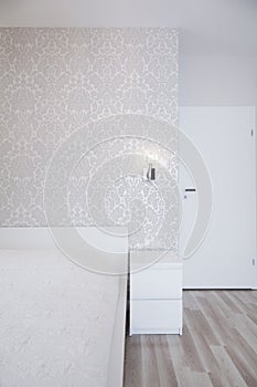 Simple white bedroom