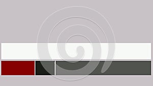 Simple white black and red colored rectangular lower third title animation design