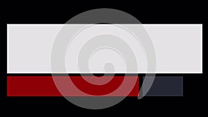 Simple white black and red colored rectangular lower third title animation design