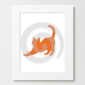 With a simple white border emphasizing the bold contrast and