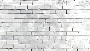 Simple white brick wall with light gray shades seamless pattern surface texture background