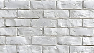 Simple white brick wall with light gray shades seamless pattern surface texture background