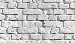 Simple white brick wall with light gray shades seamless pattern surface texture background