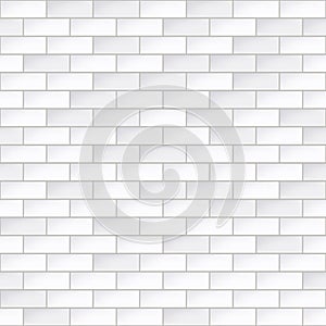 Simple White Brick Wall Seamless Pattern