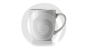 Simple White Ceramic Coffee Mug Isolated on a Clean White Background