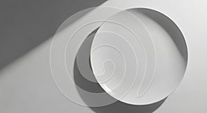 A simple white ceramic plate is