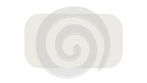 A simple, white design element with a rounded rectangular shape. vector design Generative AI