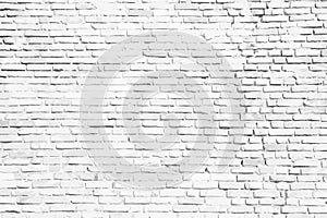 White brick wall background. Simple white and grey brick wall as seamless surface pattern texture background. Vector illustration.