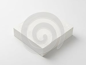 A simple white rectangular block displayed against a plain background