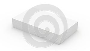 Simple white rectangular block displayed against a plain background